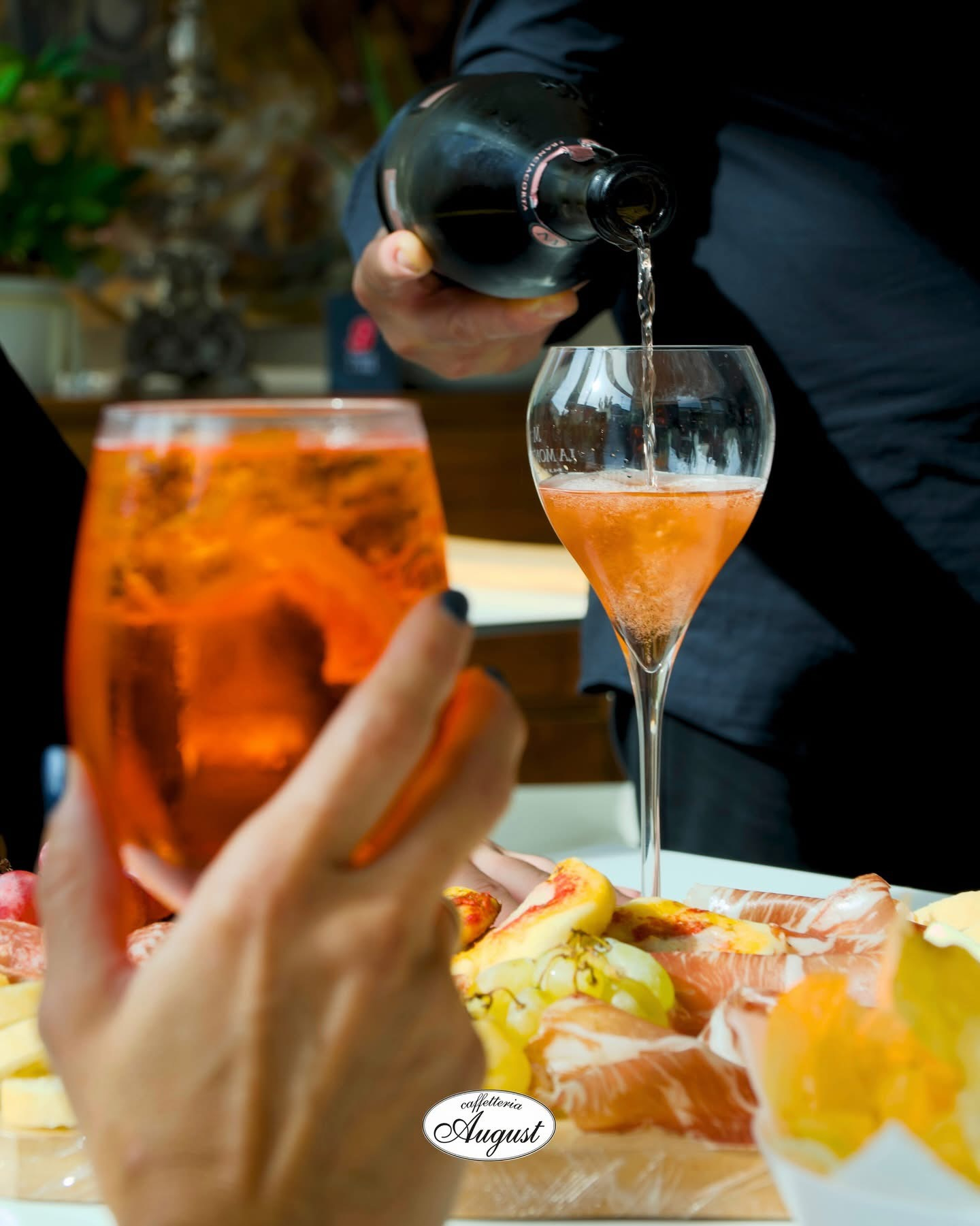 Franciacorta rosé con tagliere